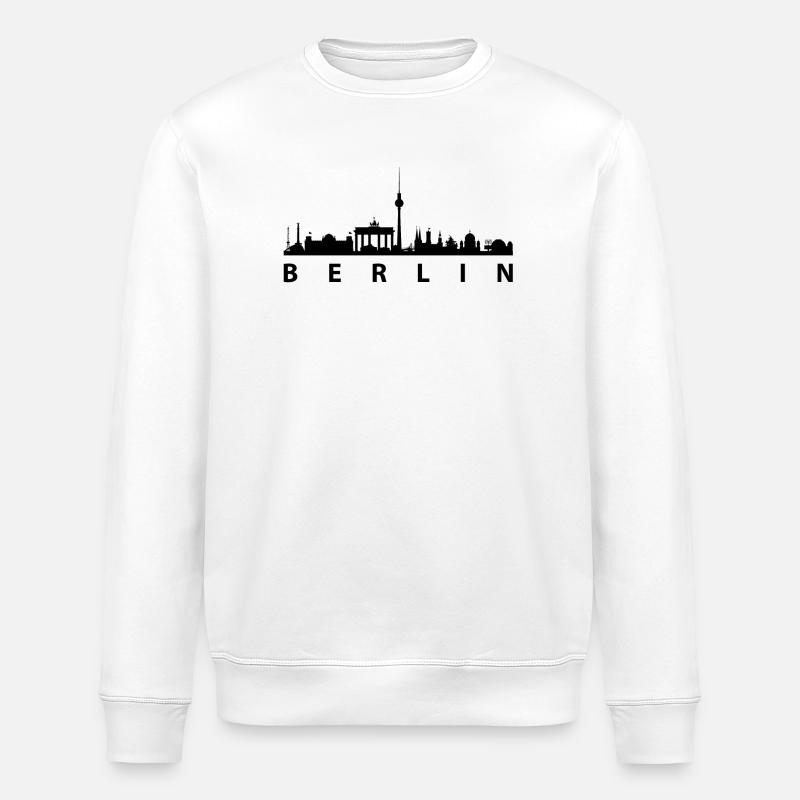 Skyline de Berlin - Sweat bio ROLLER Stanley/Stella Unisexe - blanc