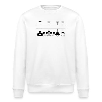 Lampenaussparung für eigenen Text - Stanley/Stella Unisex Bio-Sweatshirt ROLLER - Weiß - Vorne - Nik (191cm)