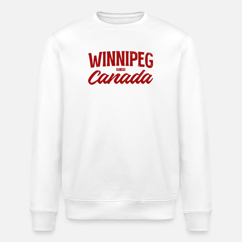 Winnipeg Canada Est 1873 - Stanley/Stella ROLLER Unisex Organic Sweatshirt - white