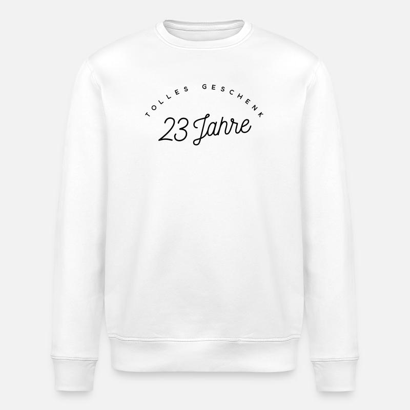 Tolles Geschenk 23 Jahre  - Stanley/Stella Unisex Bio-Sweatshirt ROLLER - Weiß
