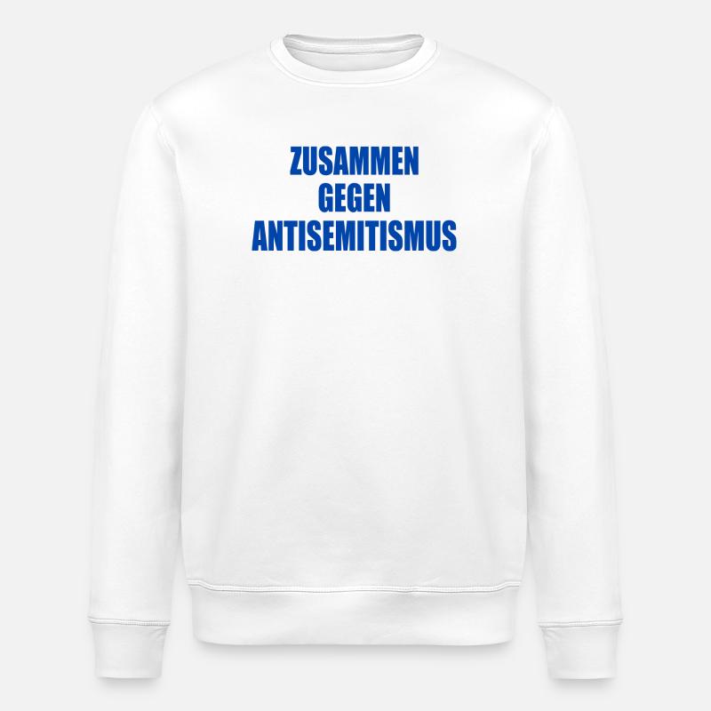 zusammen gegen antisemitismus - Stanley/Stella Unisex Bio-Sweatshirt ROLLER - Weiß