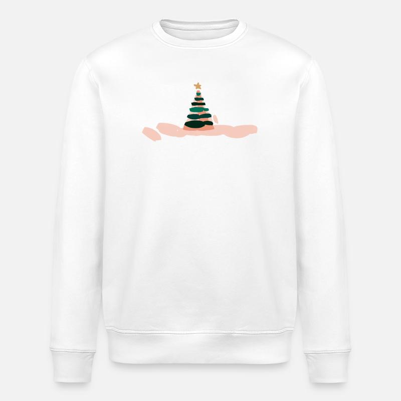 Fabelhafte Weihnachtsbaum Illustration - Stanley/Stella Unisex Bio-Sweatshirt ROLLER - Weiß
