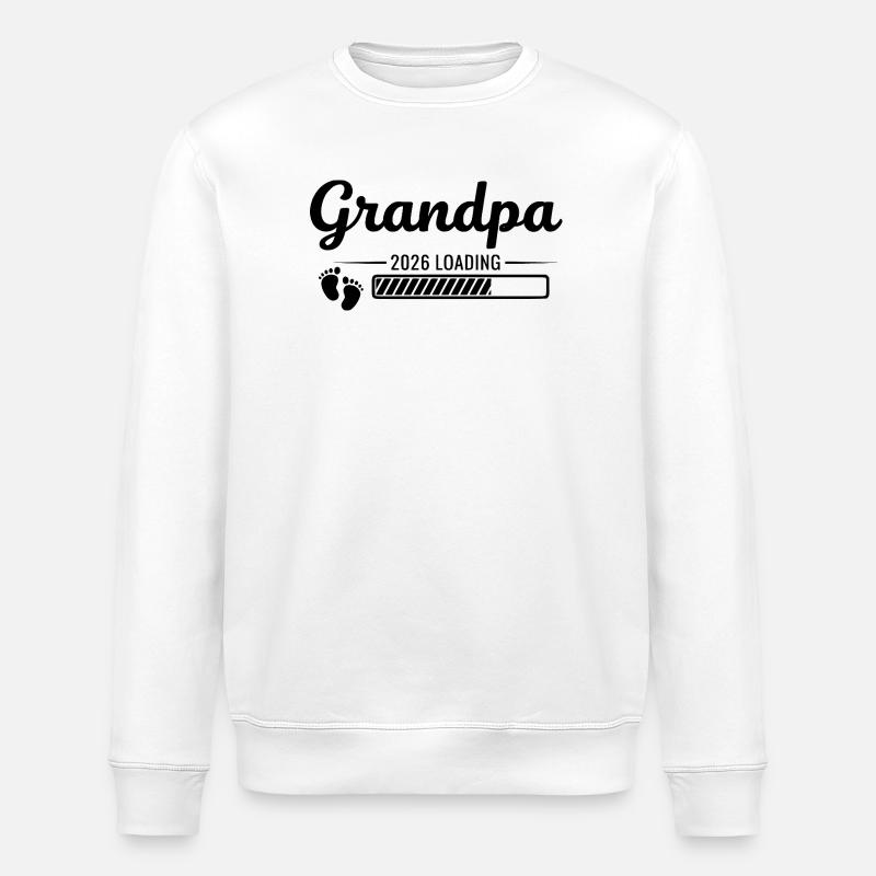 Grandpa 2026 Loading - Stanley/Stella ROLLER Unisex Organic Sweatshirt - white