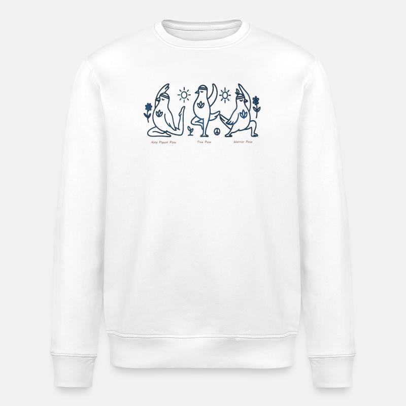 Trois Pingouins en Yoga Boho Peace - Sweat bio ROLLER Stanley/Stella Unisexe - blanc