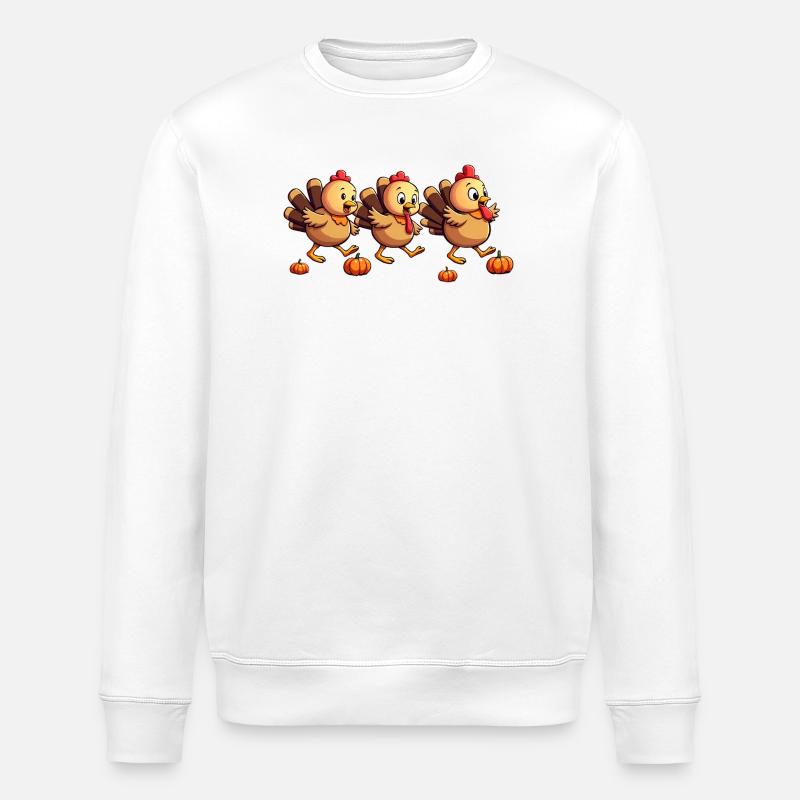 Bébé dinde de Thanksgiving - Sweat bio ROLLER Stanley/Stella Unisexe - blanc