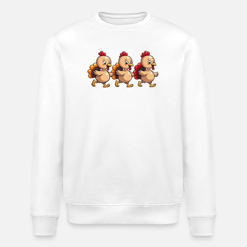 Bébé dinde de Thanksgiving - Sweat bio ROLLER Stanley/Stella Unisexe - blanc