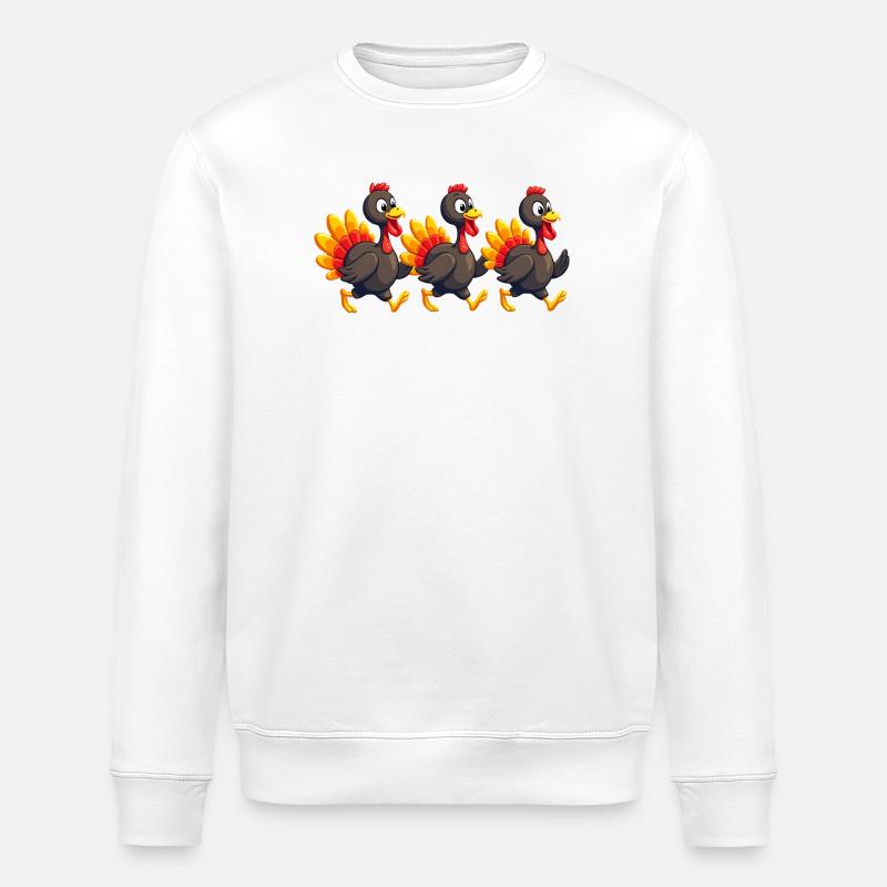 Bébé dinde de Thanksgiving - Sweat bio ROLLER Stanley/Stella Unisexe - blanc
