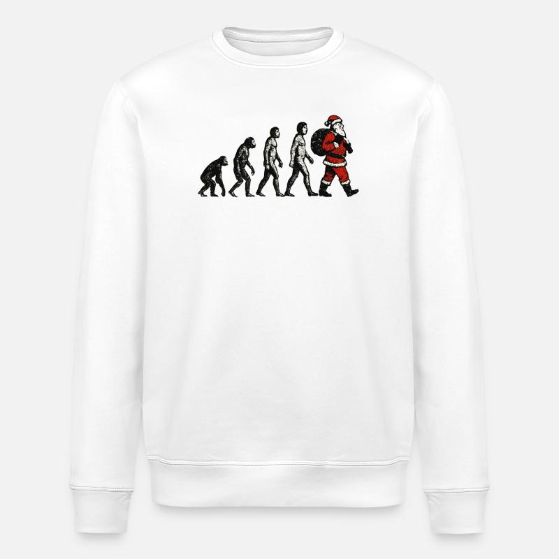 witziges Weihnachtsmann T-Shirt Weihnachtsgeschenk - Stanley/Stella Unisex Bio-Sweatshirt ROLLER - Weiß
