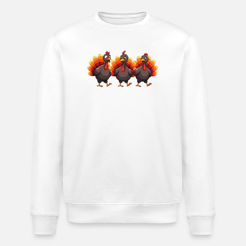Bébé dinde de Thanksgiving - Sweat bio ROLLER Stanley/Stella Unisexe - blanc
