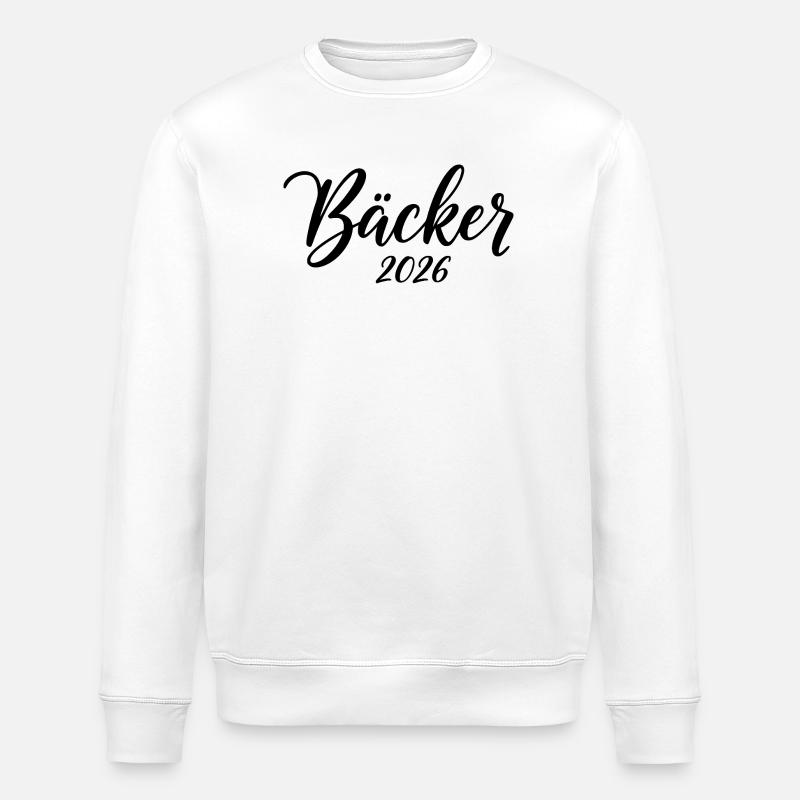 Bäcker 2026 – Handwerksdesign - Stanley/Stella Unisex Bio-Sweatshirt ROLLER - Weiß