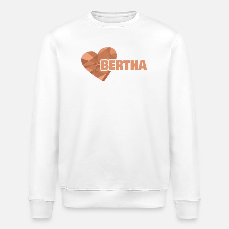 First name Bertha - Stanley/Stella ROLLER Unisex Organic Sweatshirt - white