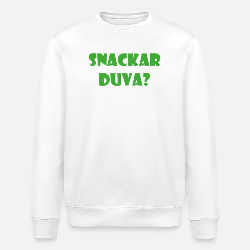 Talking Duva – Göteborg-Humor - Stanley/Stella Unisex Bio-Sweatshirt ROLLER - Weiß