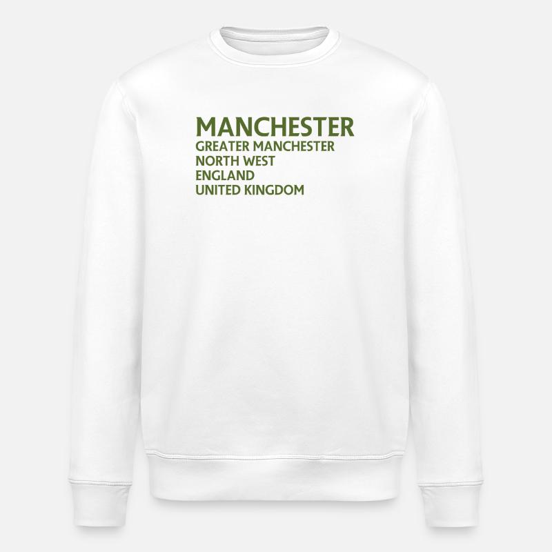 Manchester – England Lyric Design - Stanley/Stella Unisex Bio-Sweatshirt ROLLER - Weiß