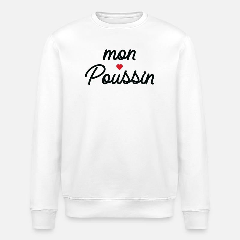 Mon Coeur Coussin Script - Sweat bio ROLLER Stanley/Stella Unisexe - blanc