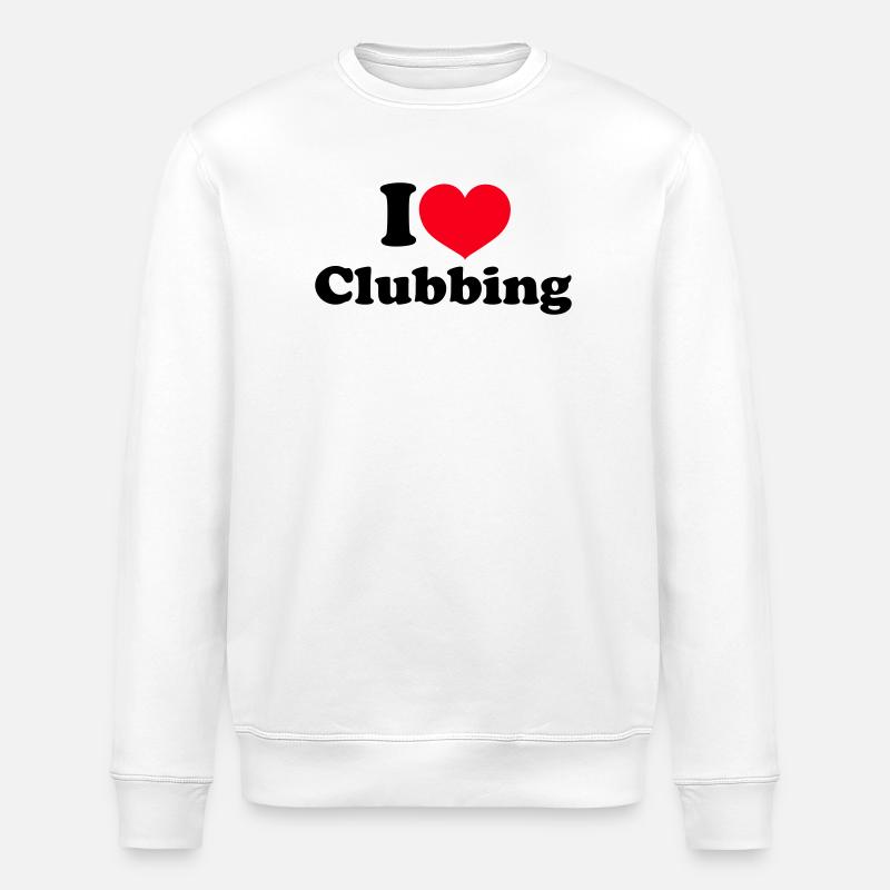 I Love Clubbing - Stanley/Stella Unisex Bio-Sweatshirt ROLLER - Weiß