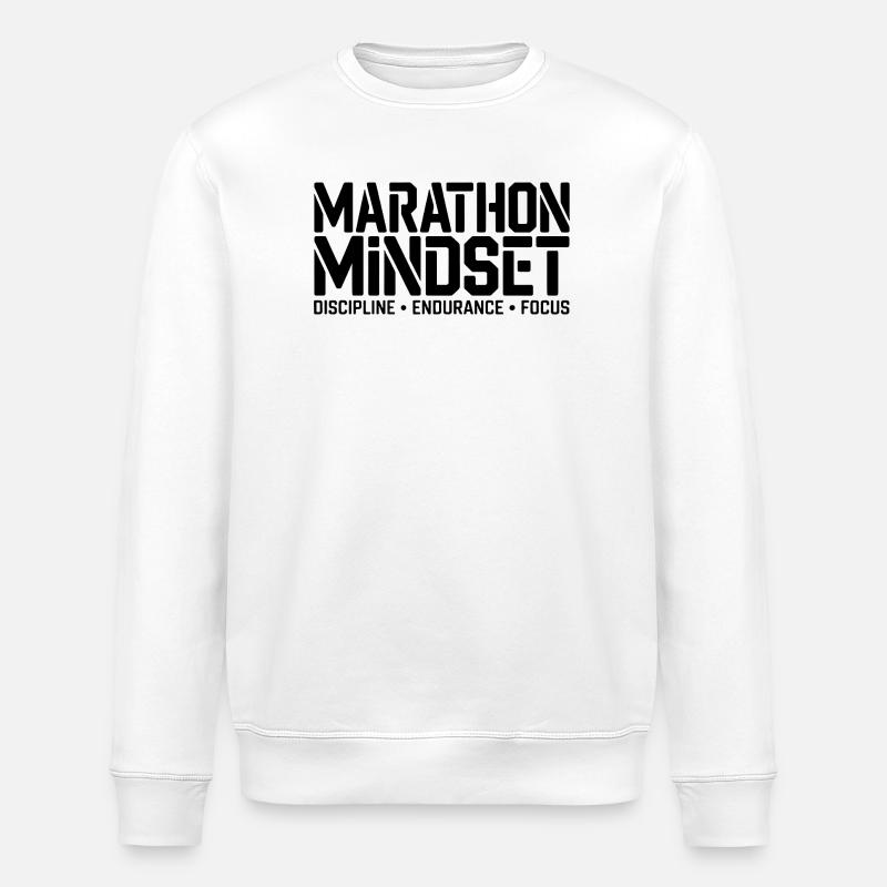 Marathon Mindset: Disziplin & Ausdauer - Stanley/Stella Unisex Bio-Sweatshirt ROLLER - Weiß