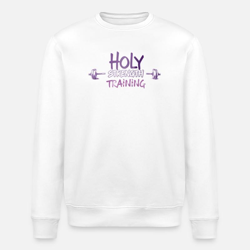 Holy Strength Training Christian Design d’entraînement - Sweat bio ROLLER Stanley/Stella Unisexe - blanc