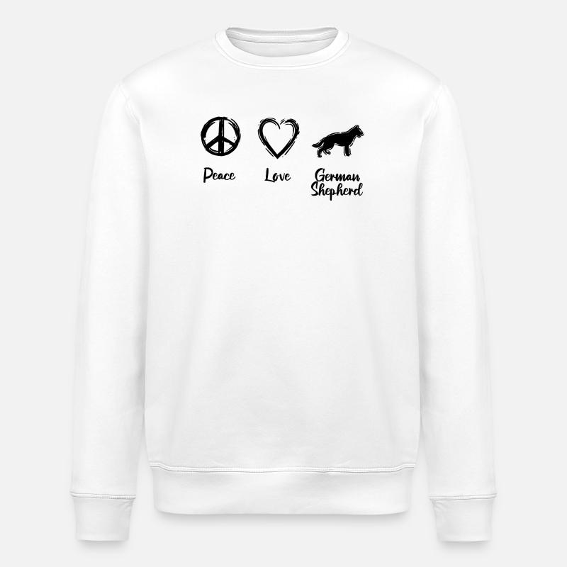 German Shepherd lover - Stanley/Stella ROLLER Unisex Organic Sweatshirt - white