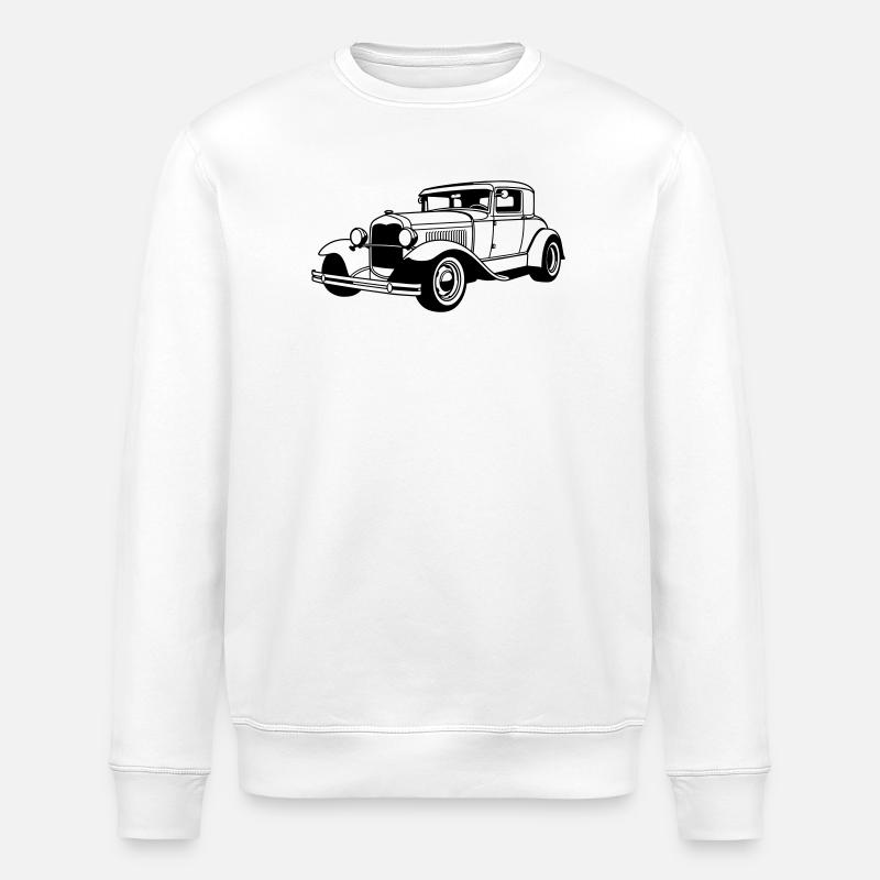 Classic Car - Stanley/Stella ROLLER Unisex Organic Sweatshirt - white