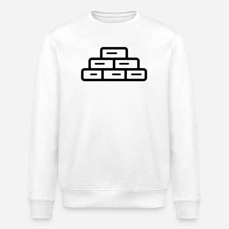 brique - Sweat bio ROLLER Stanley/Stella Unisexe - blanc