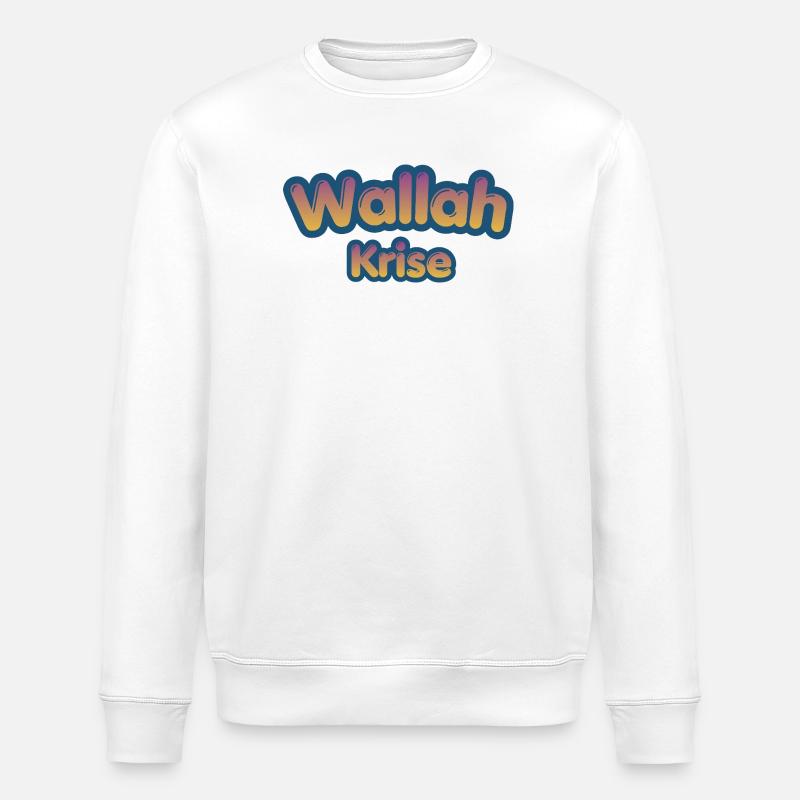 Wallah Krise - Stanley/Stella Unisex Bio-Sweatshirt ROLLER - Weiß