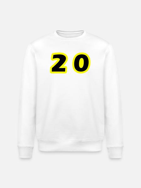 20 Symbole numérique - Sweat bio ROLLER Stanley/Stella Unisexe - blanc