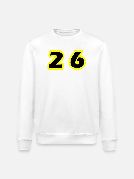 26 Number symbol - Stanley/Stella ROLLER Unisex Organic Sweatshirt - white