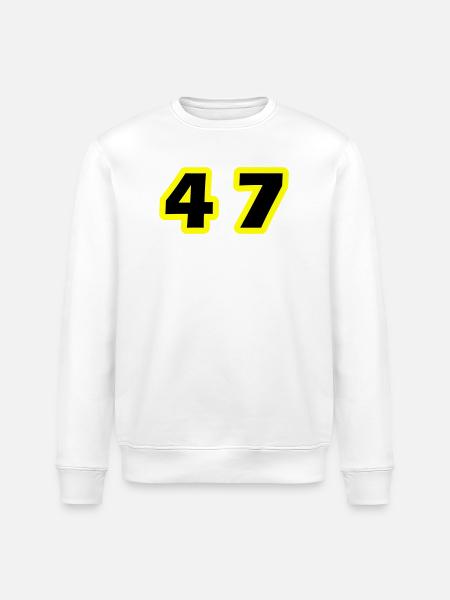 47 Symbole numérique - Sweat bio ROLLER Stanley/Stella Unisexe - blanc