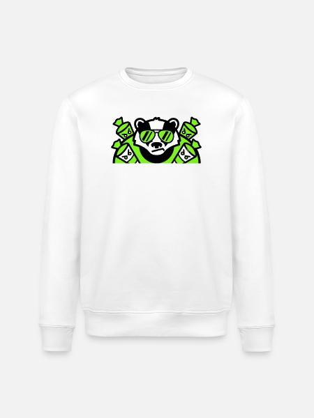 Badger Sugar Cones Logo - Stanley/Stella ROLLER Unisex Organic Sweatshirt - white