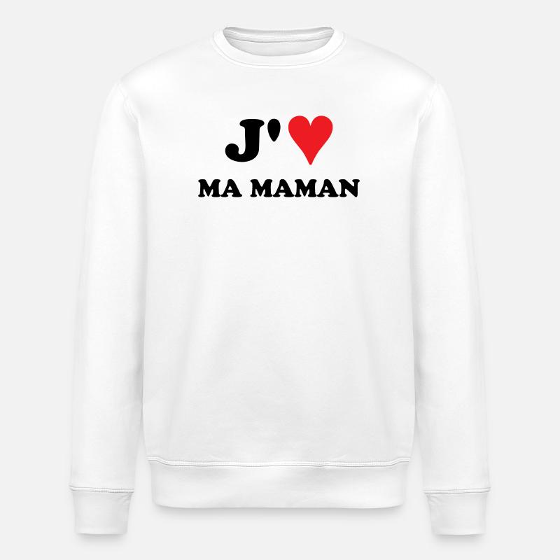 J'aime ma maman - Sweat bio ROLLER Stanley/Stella Unisexe - blanc