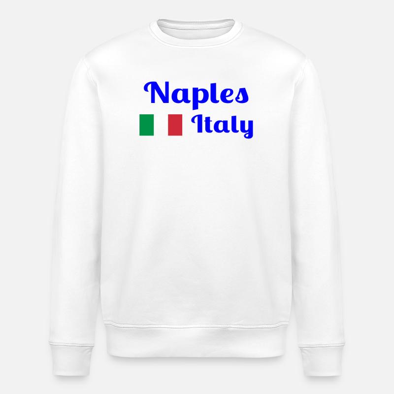 Neapel Italia - Stilvolle Drucke - Stanley/Stella Unisex Bio-Sweatshirt ROLLER - Weiß