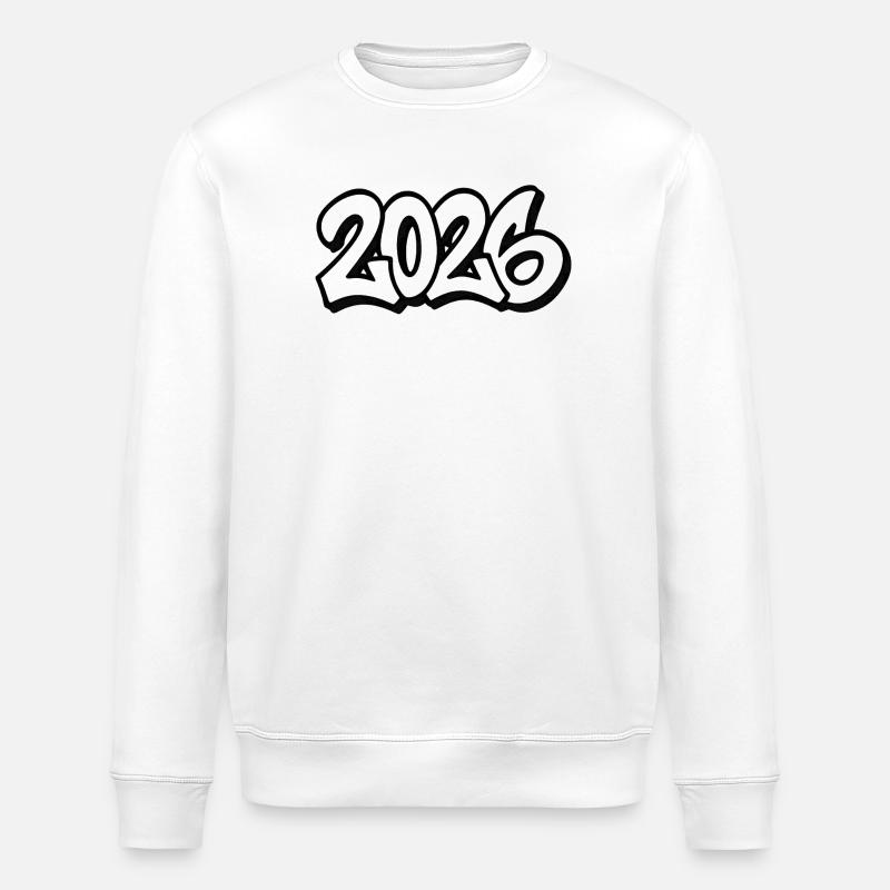 Année 2026 Conception de graffitis - Sweat bio ROLLER Stanley/Stella Unisexe - blanc