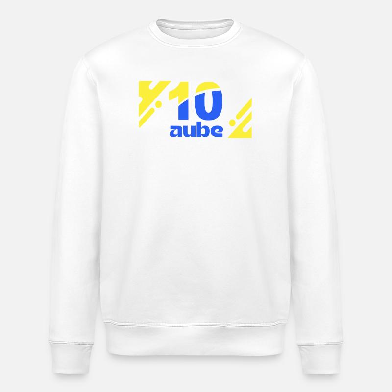 Ten Dawn Logo Blau Gelb - Stanley/Stella Unisex Bio-Sweatshirt ROLLER - Weiß