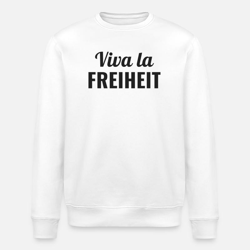 Viva la Freiheit - Freiheitsgeist - Stanley/Stella Unisex Bio-Sweatshirt ROLLER - Weiß