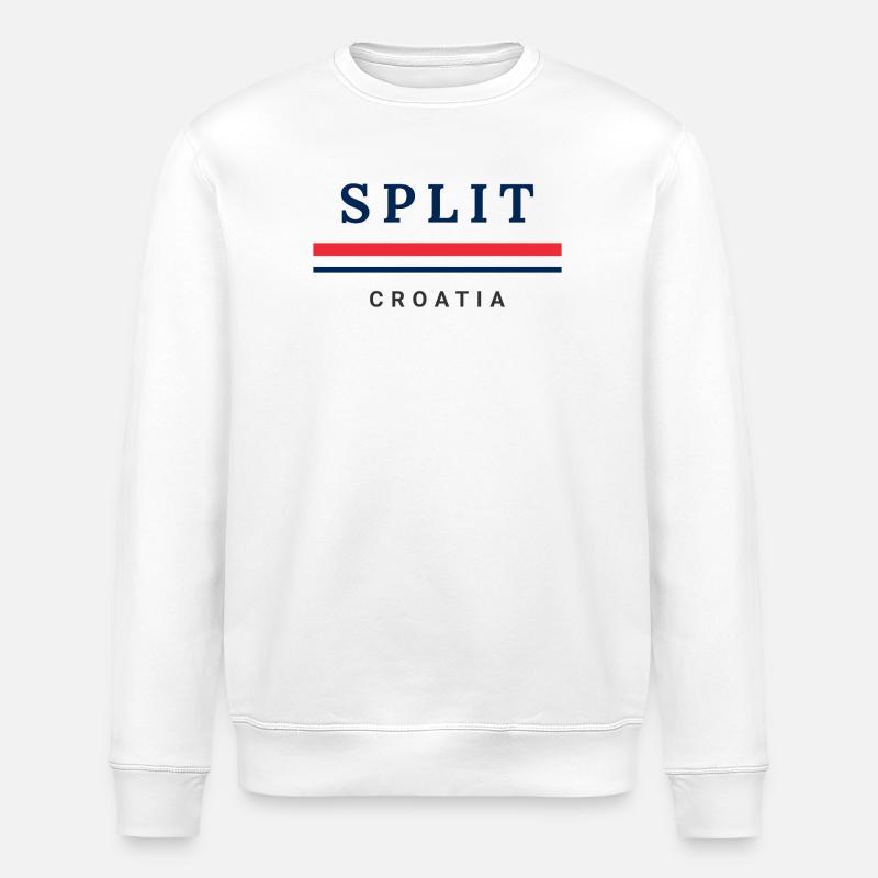 Stadt Split, Kroatien - Stanley/Stella Unisex Bio-Sweatshirt ROLLER - Weiß