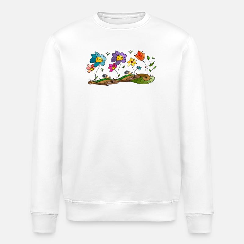 Fleur - Sweat bio ROLLER Stanley/Stella Unisexe - blanc