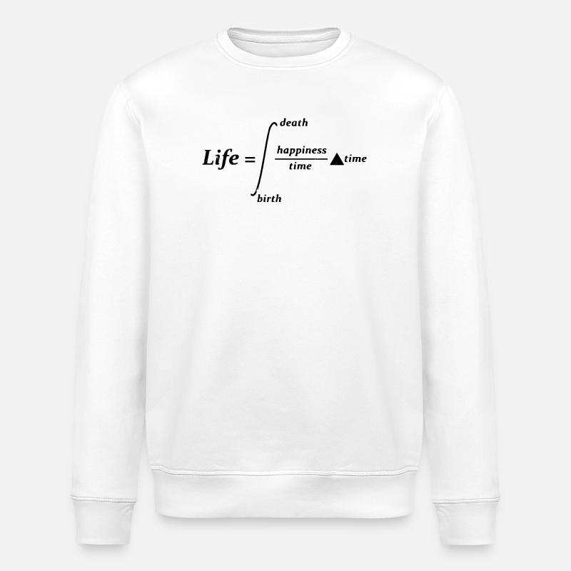 Life Death Happiness time birth - Stanley/Stella Unisex Bio-Sweatshirt ROLLER - Weiß