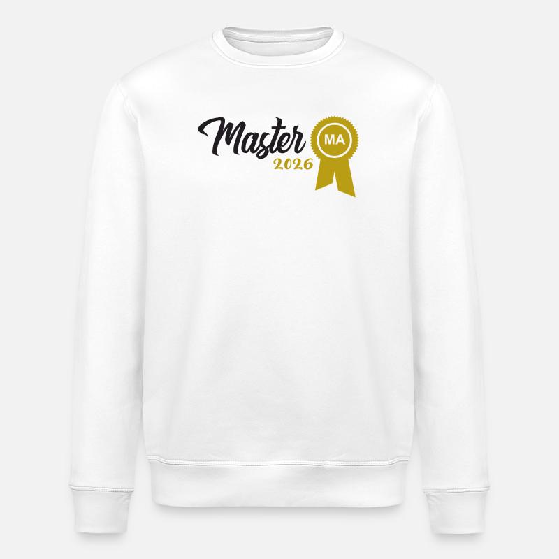 Master 2026 Diplôme - Sweat bio ROLLER Stanley/Stella Unisexe - blanc