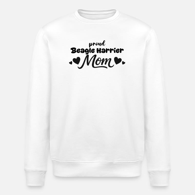 Stolze Beagle Harrier Mutter, Beagle-harrier - Stanley/Stella Unisex Bio-Sweatshirt ROLLER - Weiß