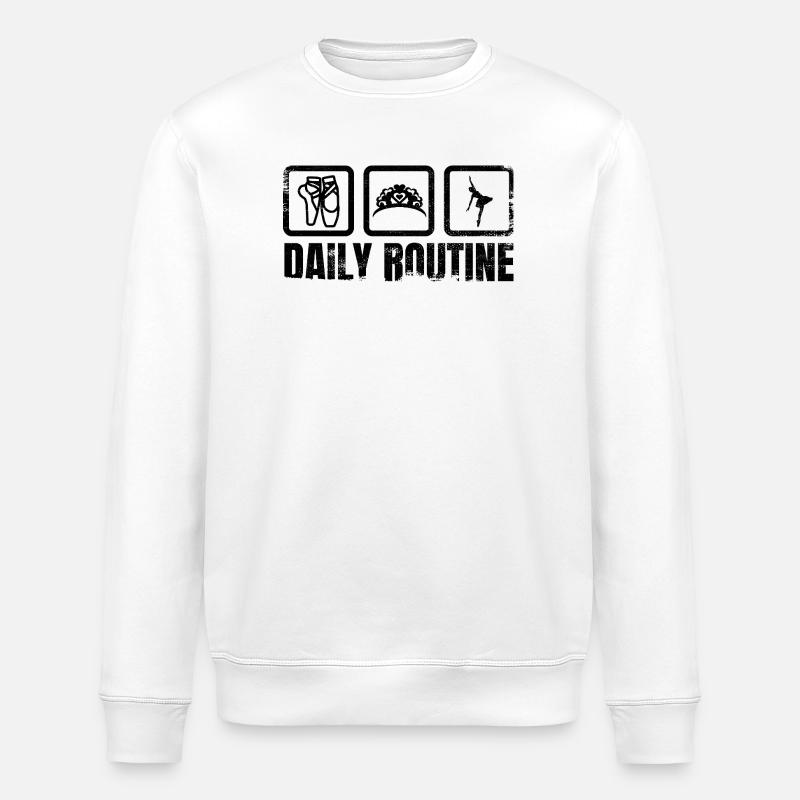 Routine quotidienne du danseur de ballet - Sweat bio ROLLER Stanley/Stella Unisexe - blanc