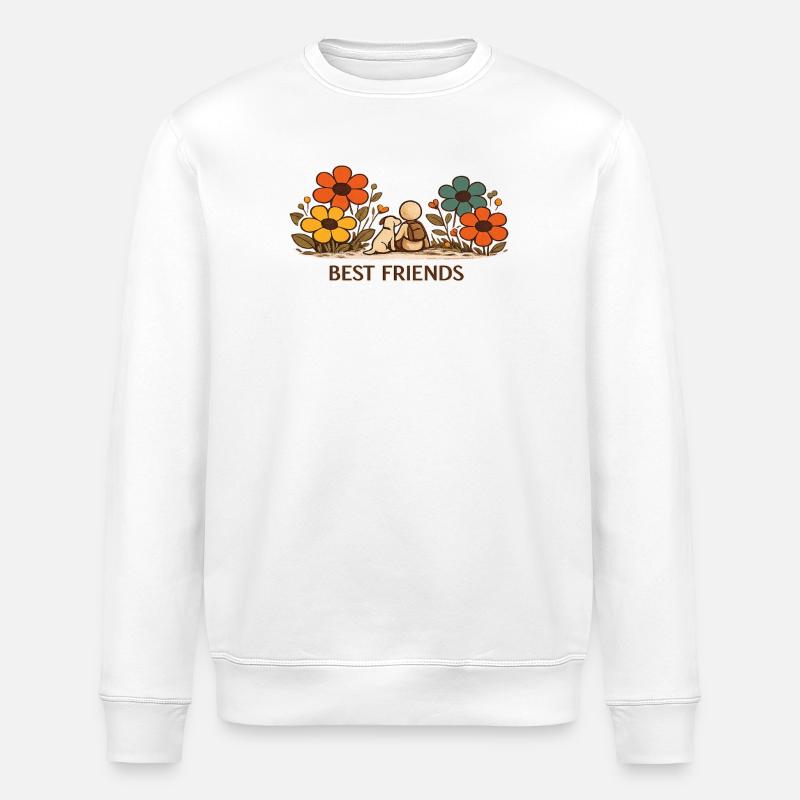 La Petite Pensée | MEILLEURS AMIS - Sweat bio ROLLER Stanley/Stella Unisexe - blanc