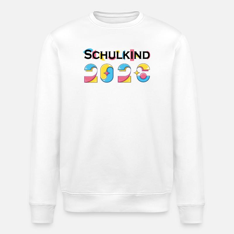 Schulkind 2026  - Stanley/Stella Unisex Bio-Sweatshirt ROLLER - Weiß