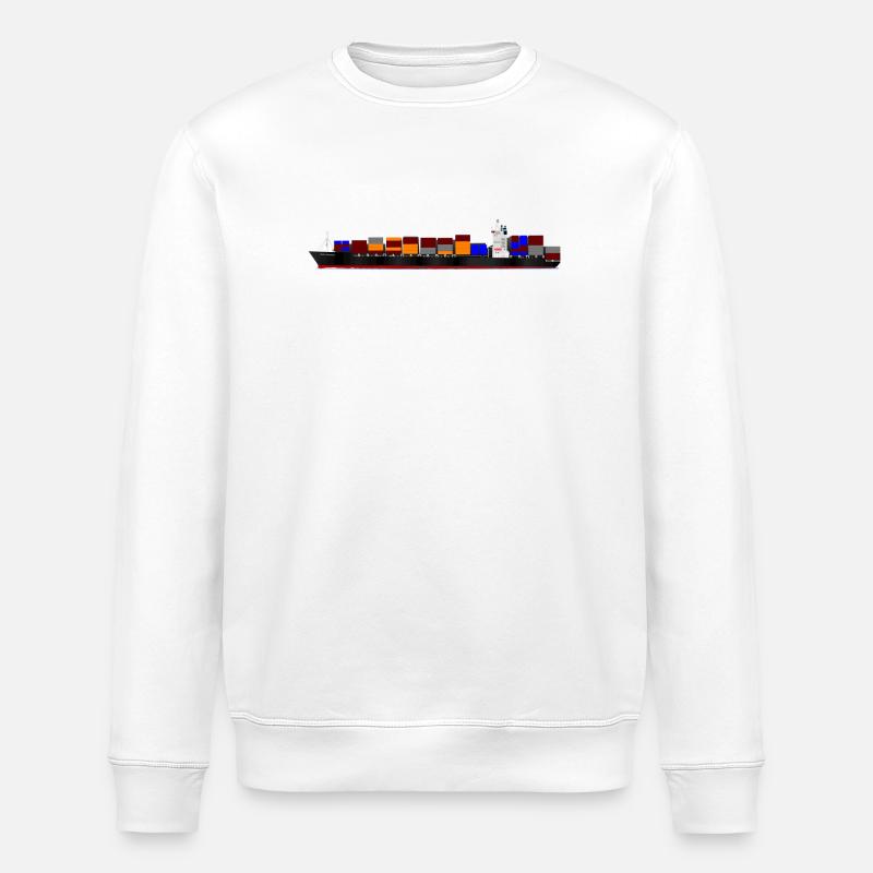 Container Ship - Stanley/Stella ROLLER Unisex Organic Sweatshirt - white