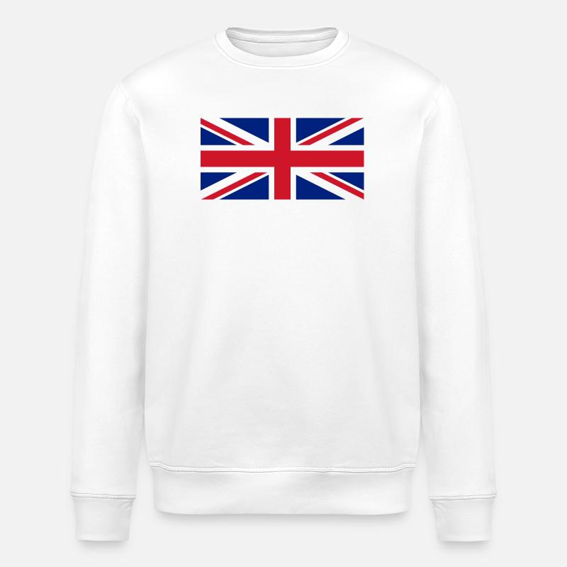 England Flagge - Stanley/Stella Unisex Bio-Sweatshirt ROLLER - Weiß