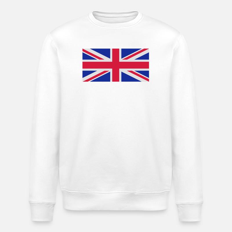 Drapeau Royaume-Uni - Sweat bio ROLLER Stanley/Stella Unisexe - blanc