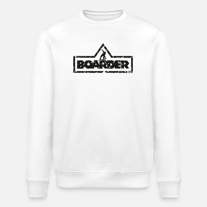 Boarder Cadre Blanc 2C - Sweat bio ROLLER Stanley/Stella Unisexe - blanc