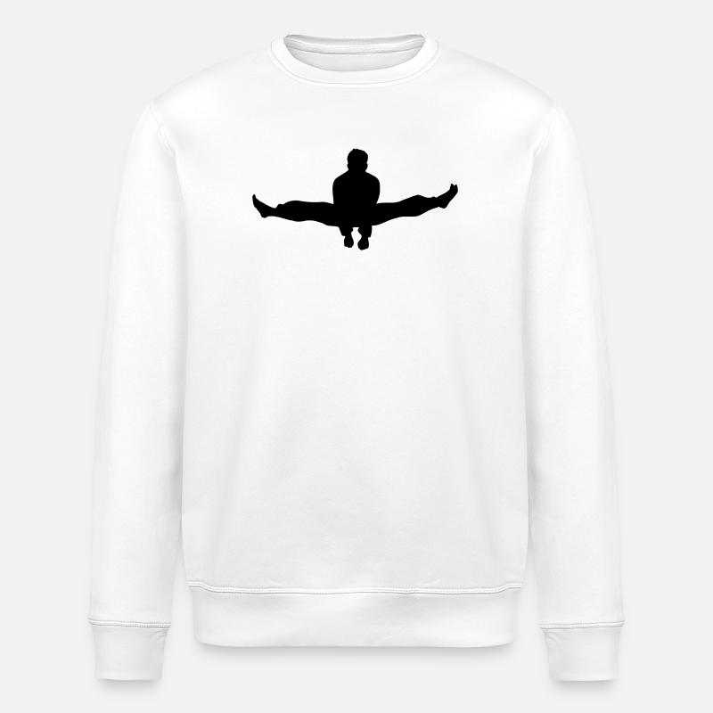 Karate oder Taekwondo Double Kick Schatten - Stanley/Stella Unisex Bio-Sweatshirt ROLLER - Weiß