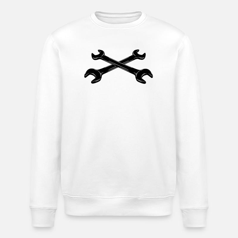 Schraubenschlüssel - Stanley/Stella Unisex Bio-Sweatshirt ROLLER - Weiß