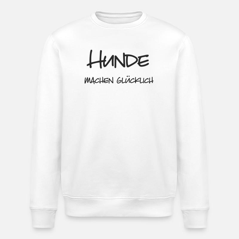 Hunde machen glücklich - Stanley/Stella Unisex Bio-Sweatshirt ROLLER - Weiß