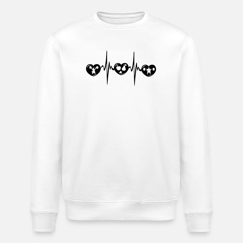 Strength training, healthy diet, cardio - Stanley/Stella ROLLER Unisex Organic Sweatshirt - white